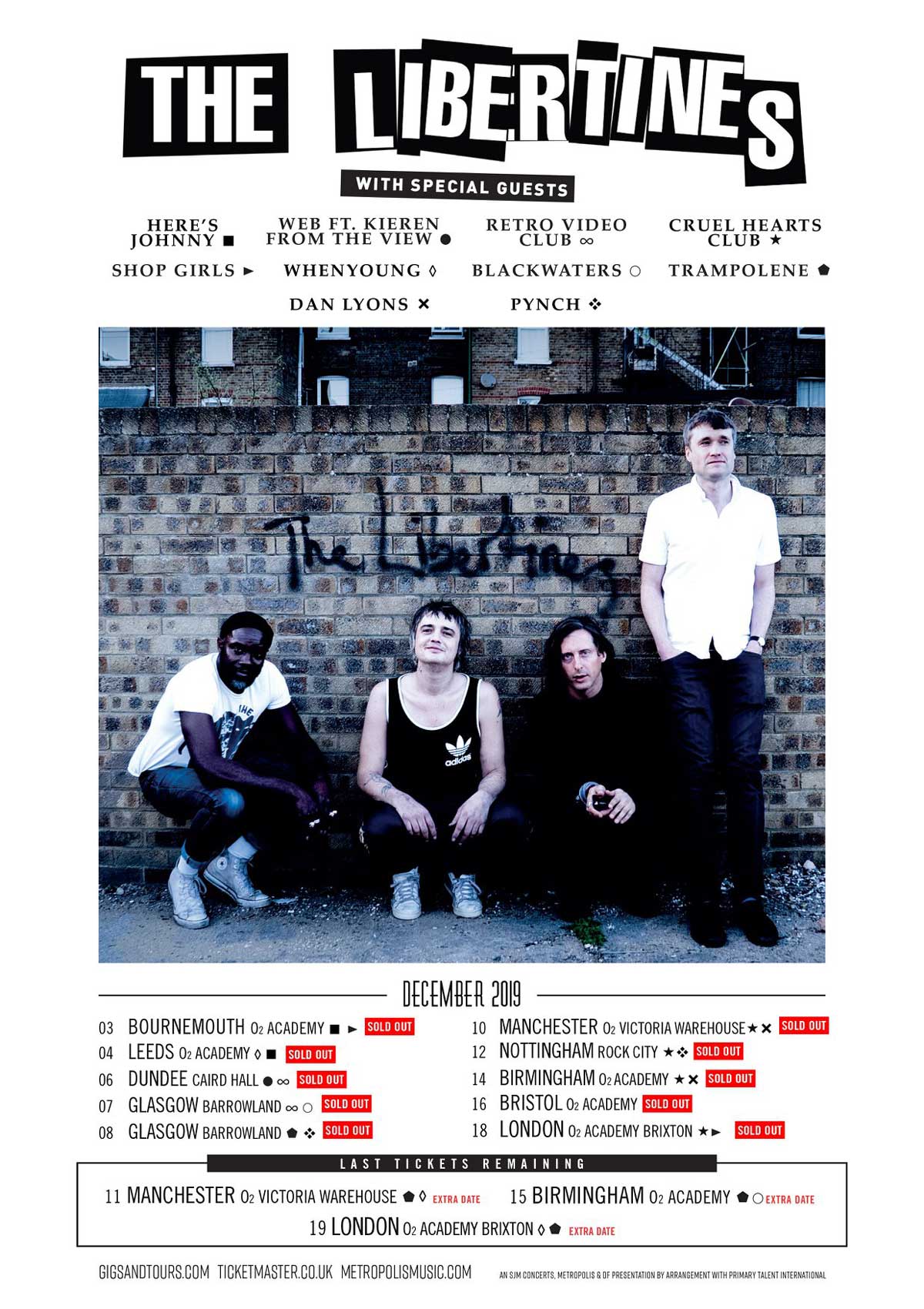 The Libertines Winter Tour 2019 with Dan Lyons Support