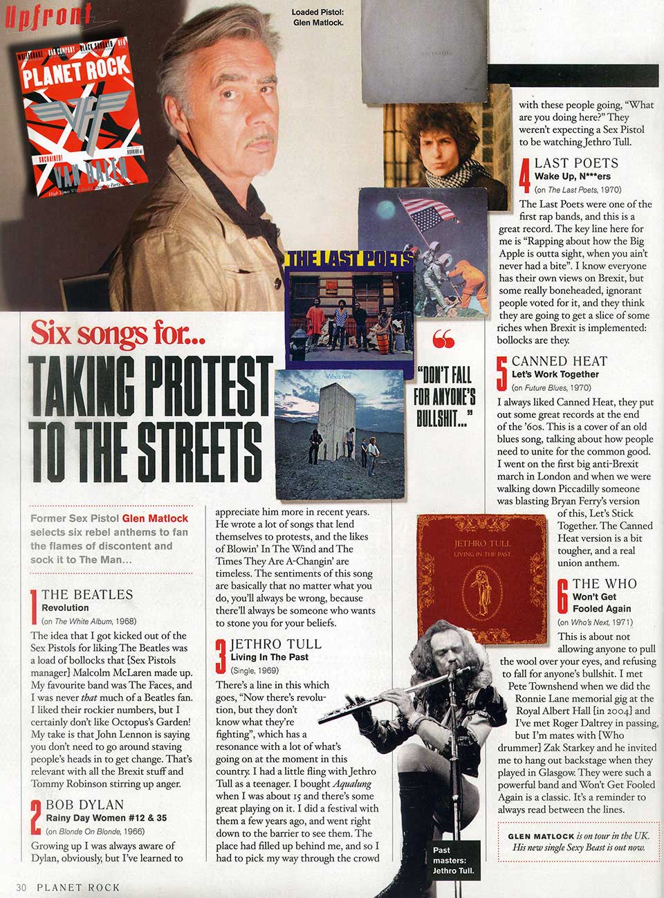 Glen Matlock Classic Rock Mag 6 Songs